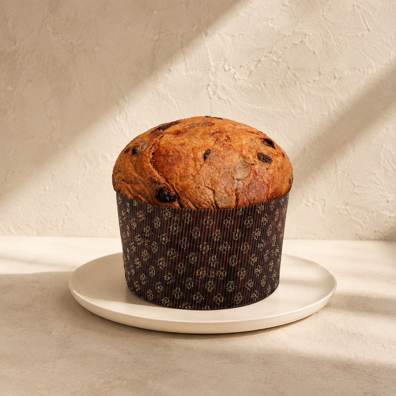 Panettone al cioccolato fondente e albicocche